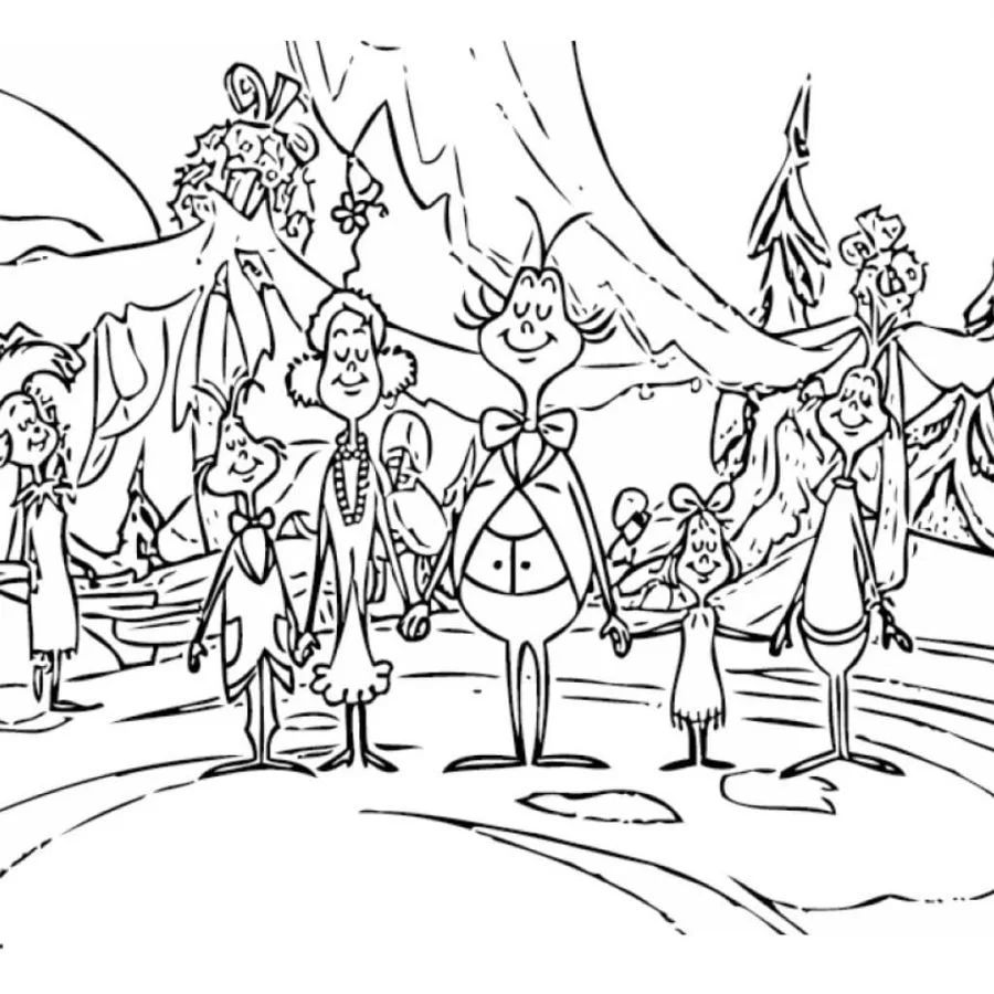 Çocuklar İçin Whoville Boyama Sayfaları 