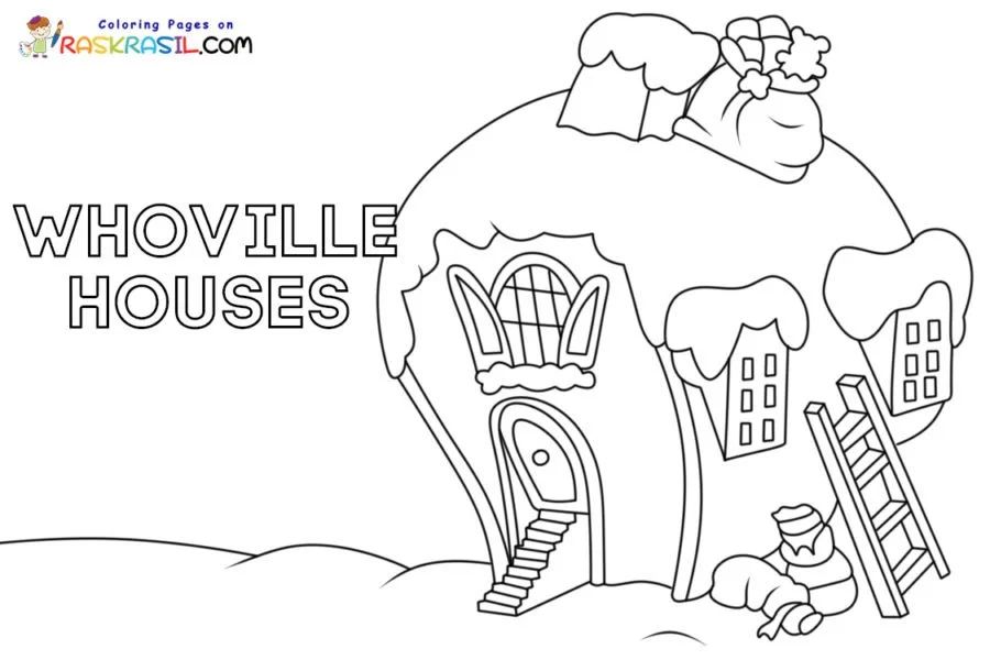 Çocuklar İçin Whoville Boyama Sayfaları 
