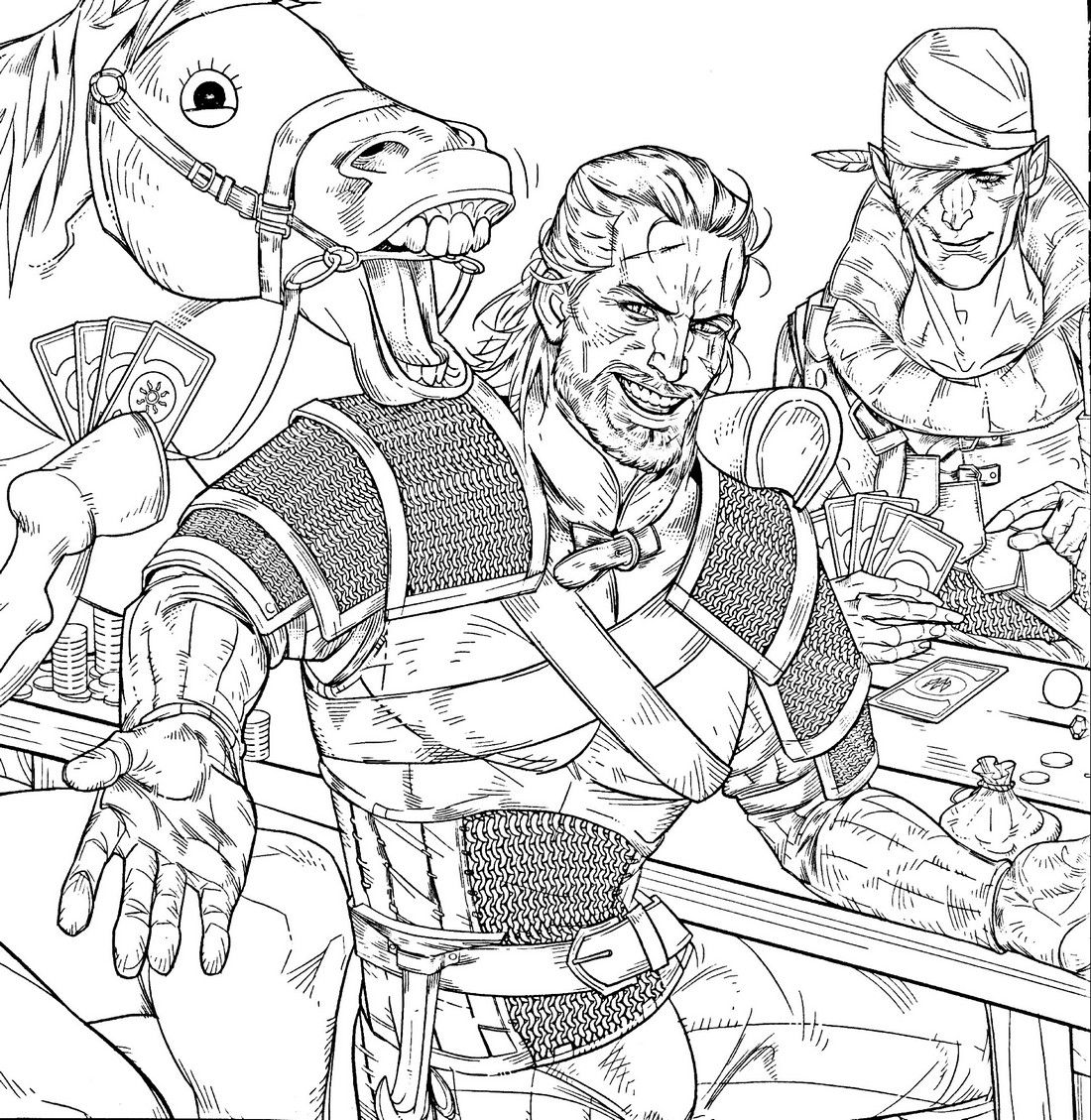 Çocuklar İçin Witcher Boyama Sayfaları 