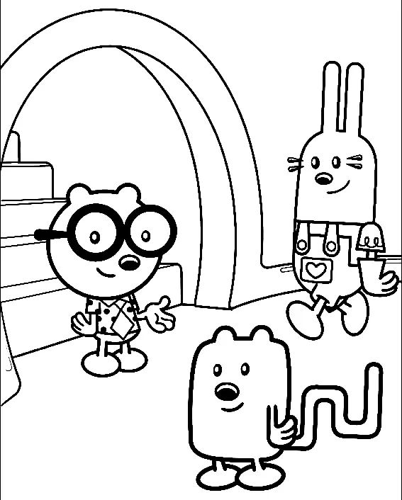 Çocuklar İçin Wow Wow Wubbzy Boyama Sayfaları 