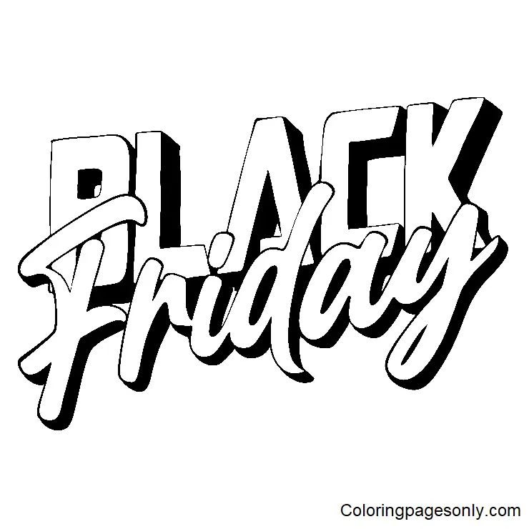 Çocuklar İçin Black-Friday Boyama Sayfaları 