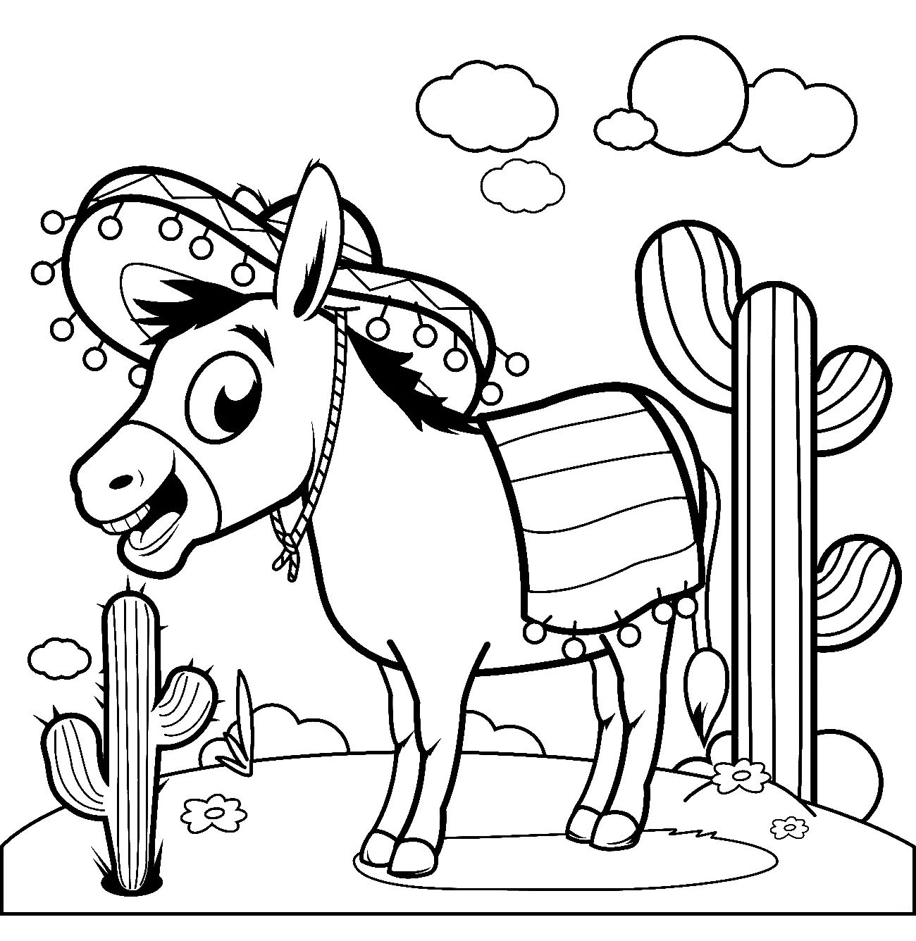 Çocuklar İçin Cinco-De-Mayo Boyama Sayfaları 