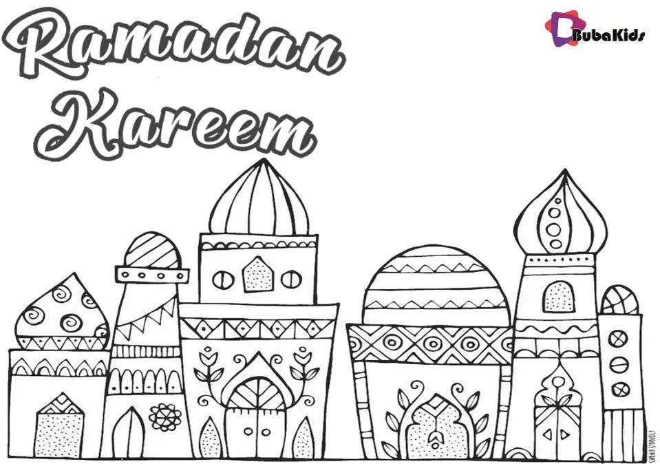 Çocuklar İçin Ramazan-Bayramı Boyama Sayfaları 