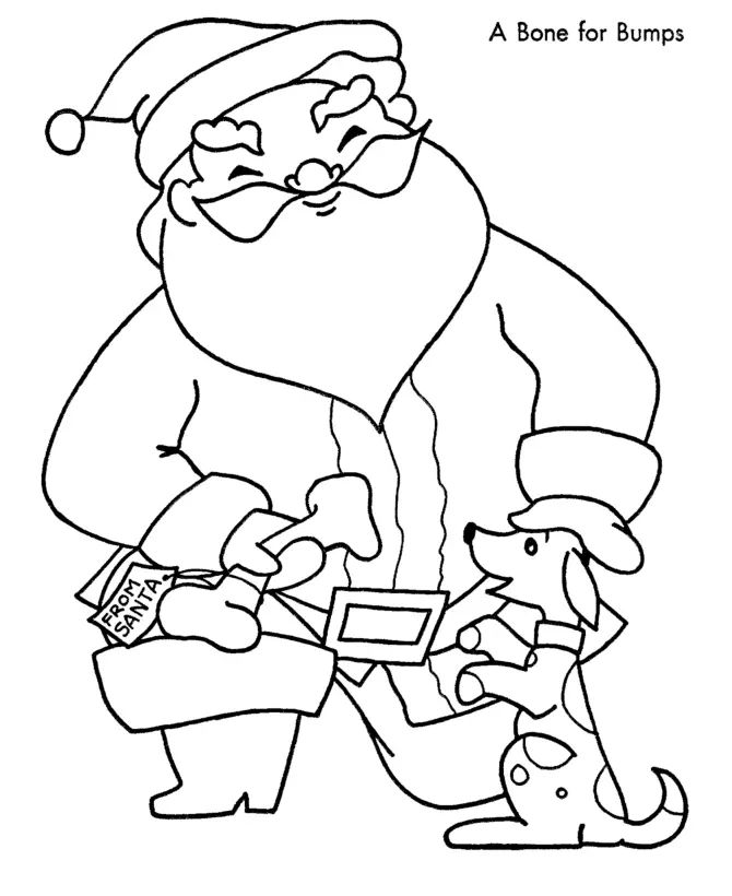 Çocuklar İçin Noel-Baba Boyama Sayfaları 