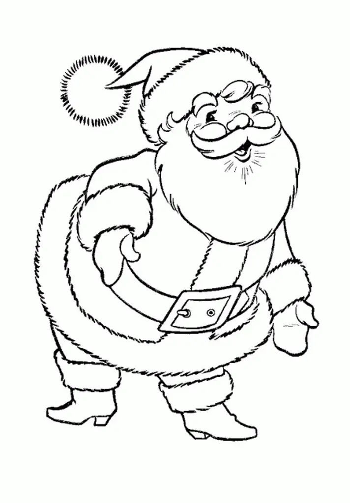 Çocuklar İçin Noel-Baba Boyama Sayfaları 