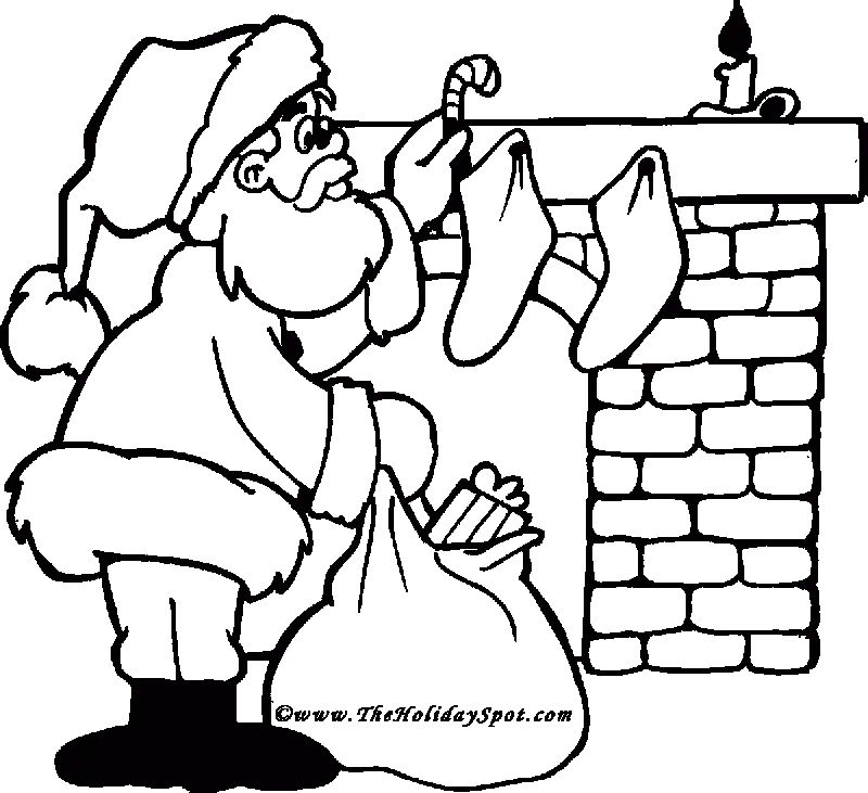 Çocuklar İçin Noel-Baba Boyama Sayfaları 