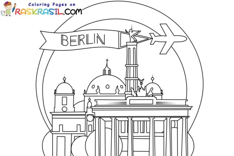 Çocuklar İçin  ülkeler Berlin Boyama Sayfaları 