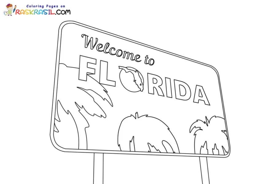 Çocuklar İçin  ülkeler Florida Boyama Sayfaları 