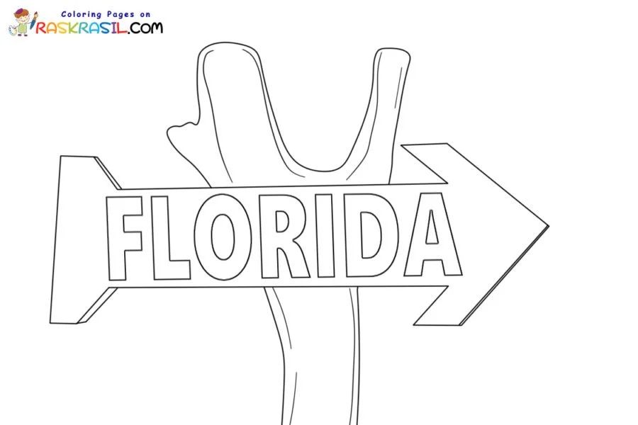 Çocuklar İçin  Ülkeler Medeniyetler Florida Boyama Sayfaları 