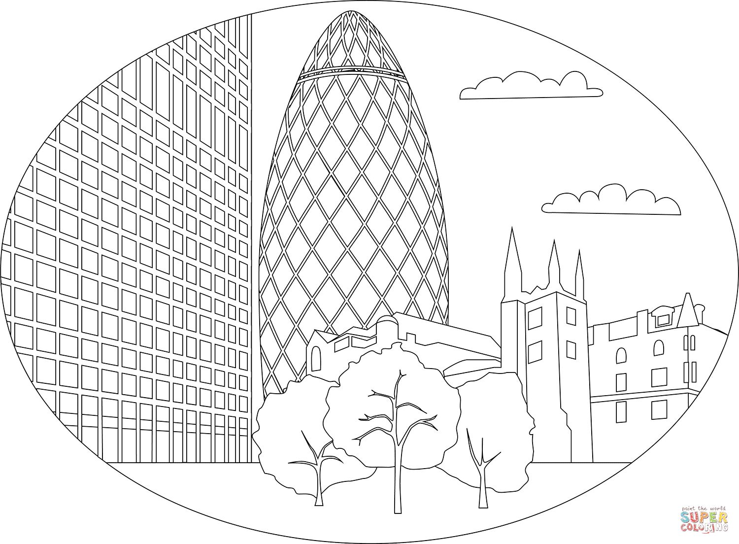 Çocuklar İçin  ülkeler Londra Boyama Sayfaları 