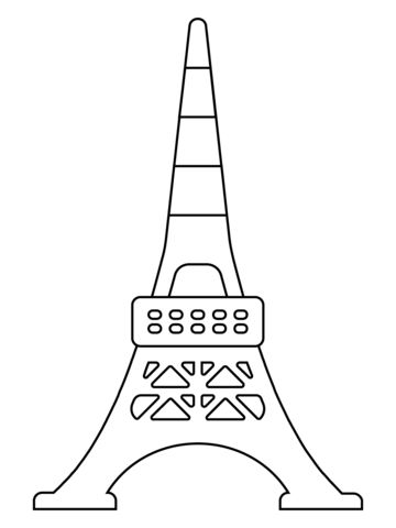 Çocuklar İçin  ülkeler Paris Boyama Sayfaları 