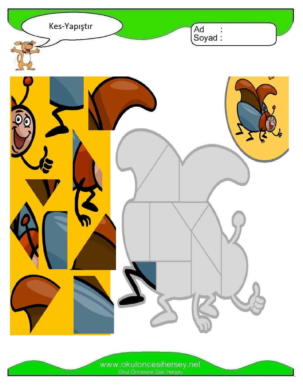 Kes Yapıştır Çalışmaları