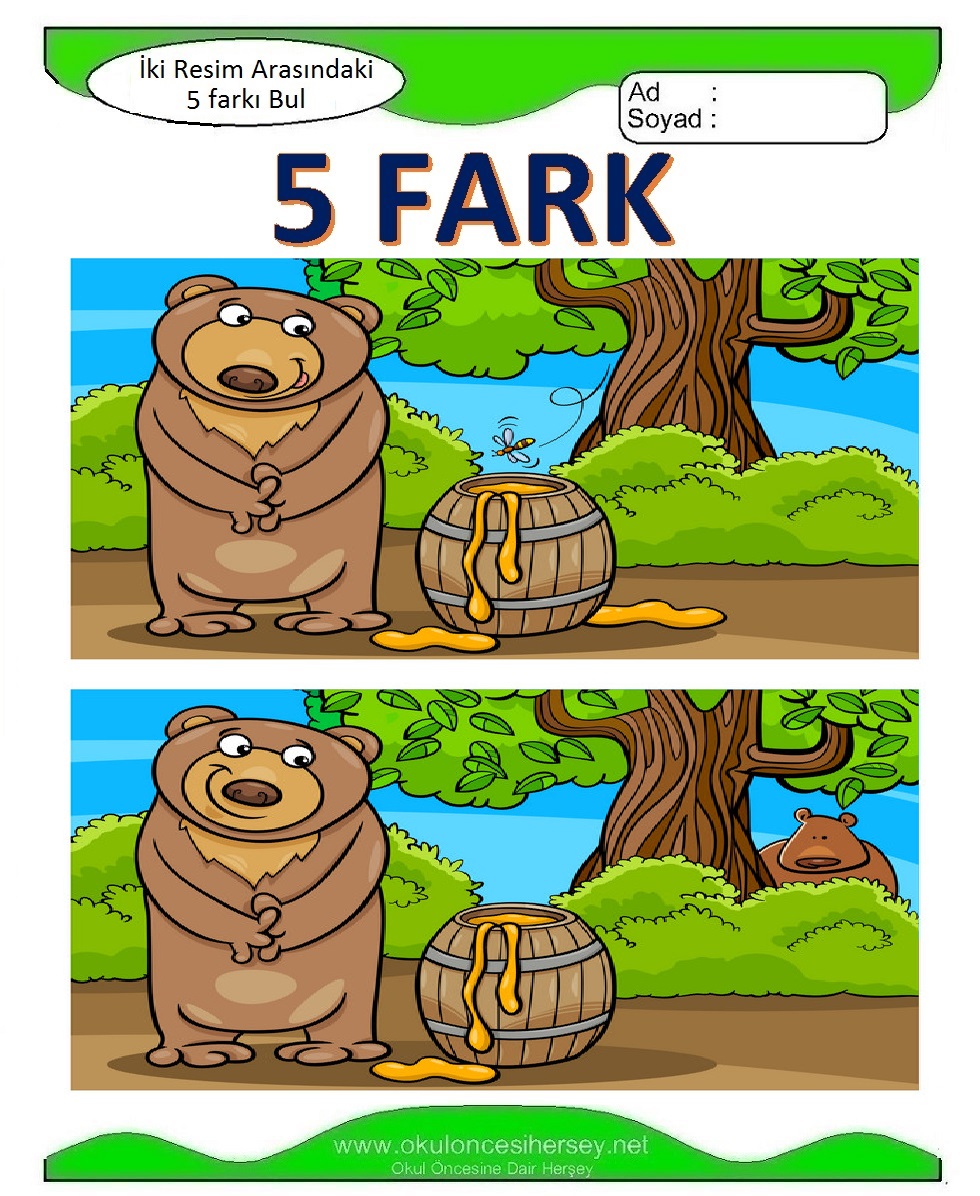 İki Resim Arasındaki 5 Farkı Bul