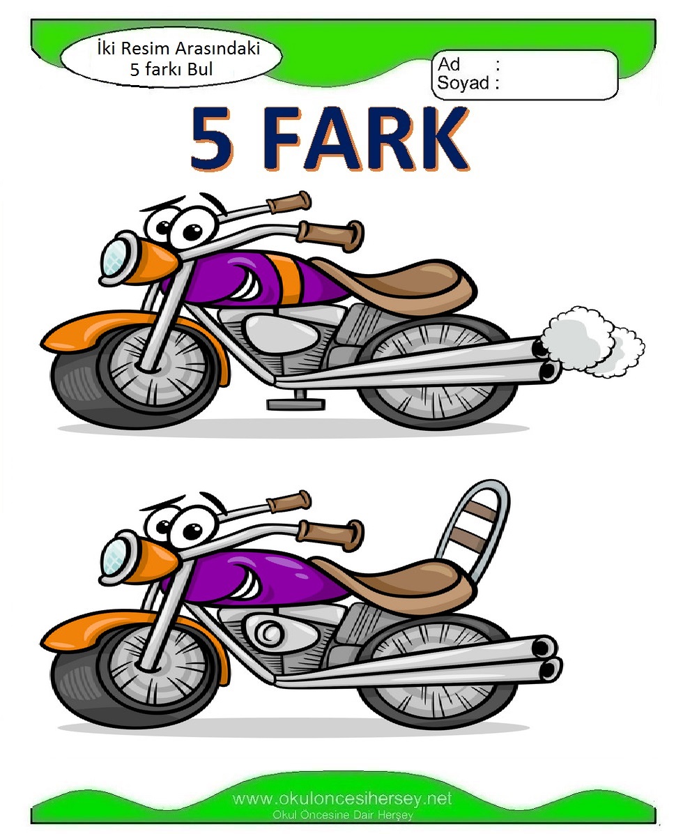 İki Resim Arasındaki 5 Farkı Bul