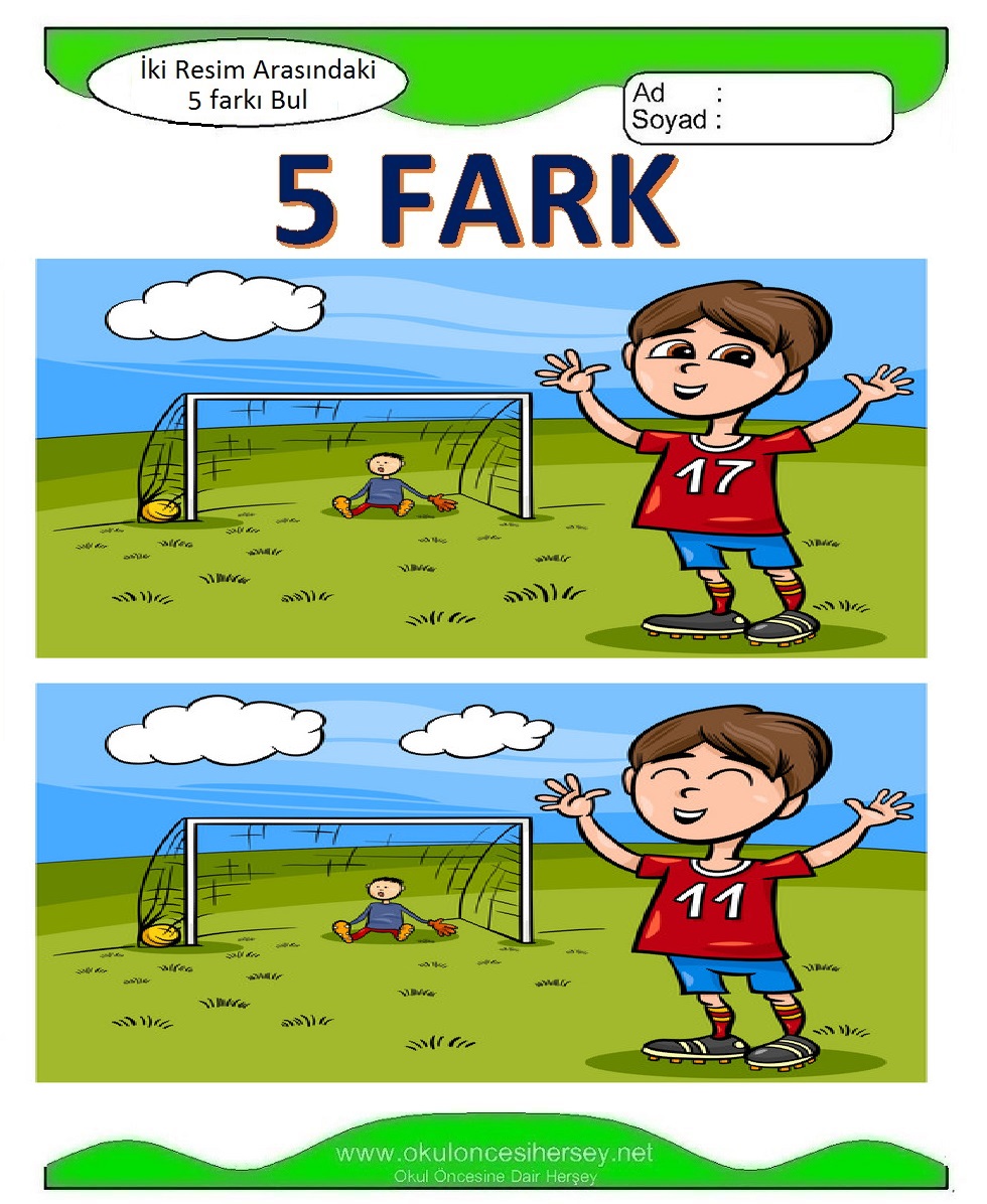 İki Resim Arasındaki 5 Farkı Bul