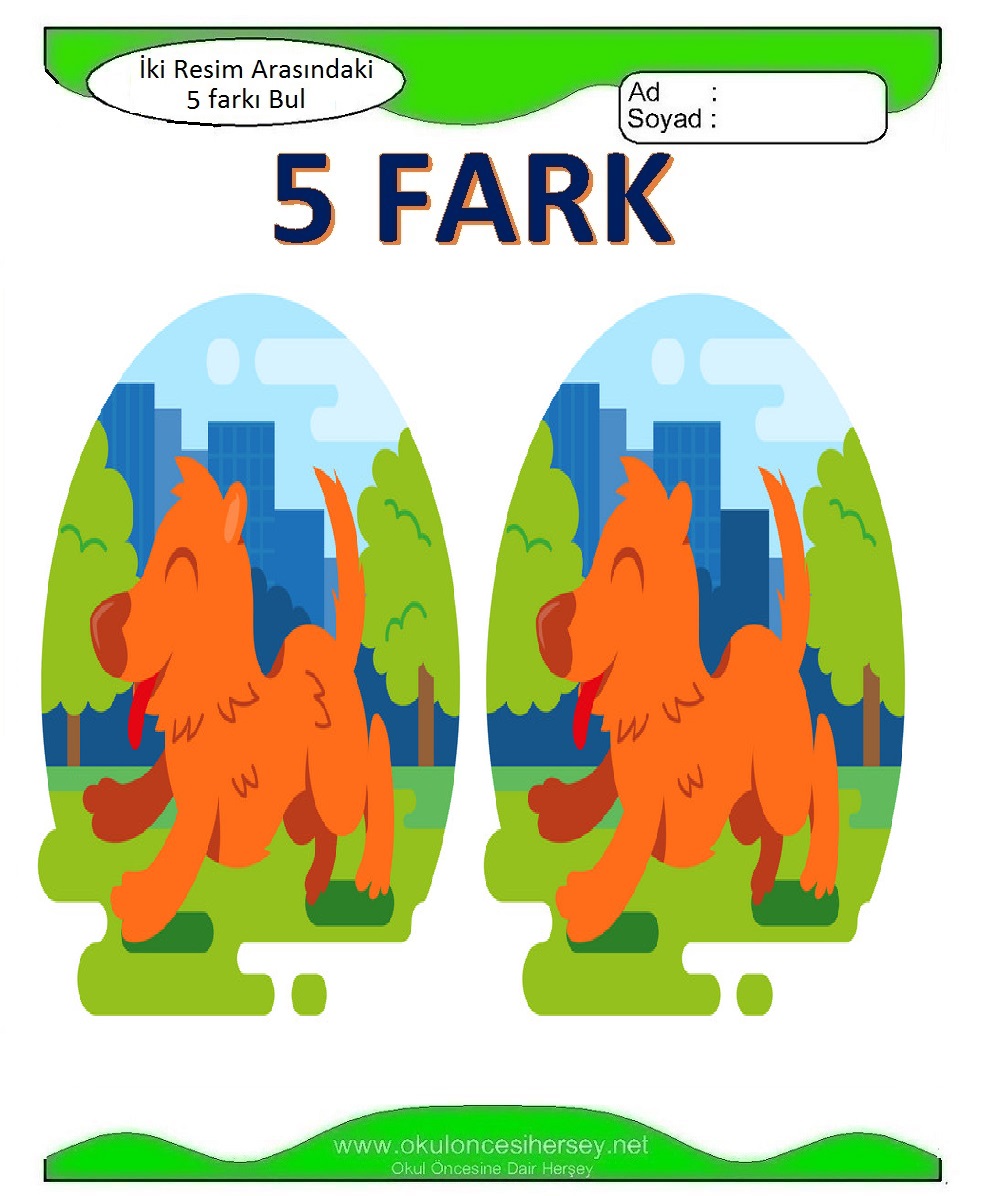 İki Resim Arasındaki 5 Farkı Bul