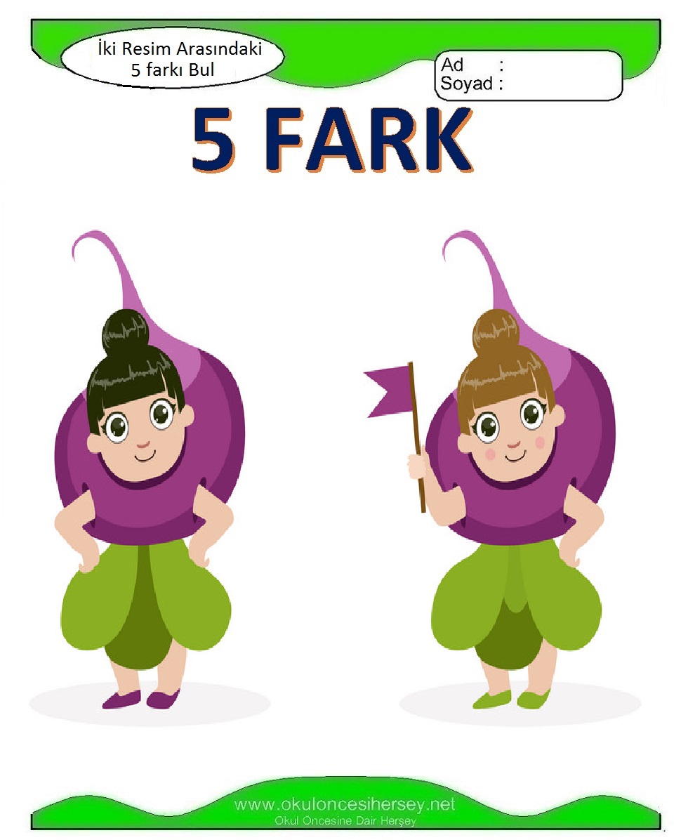 İki Resim Arasındaki 5 Farkı Bul