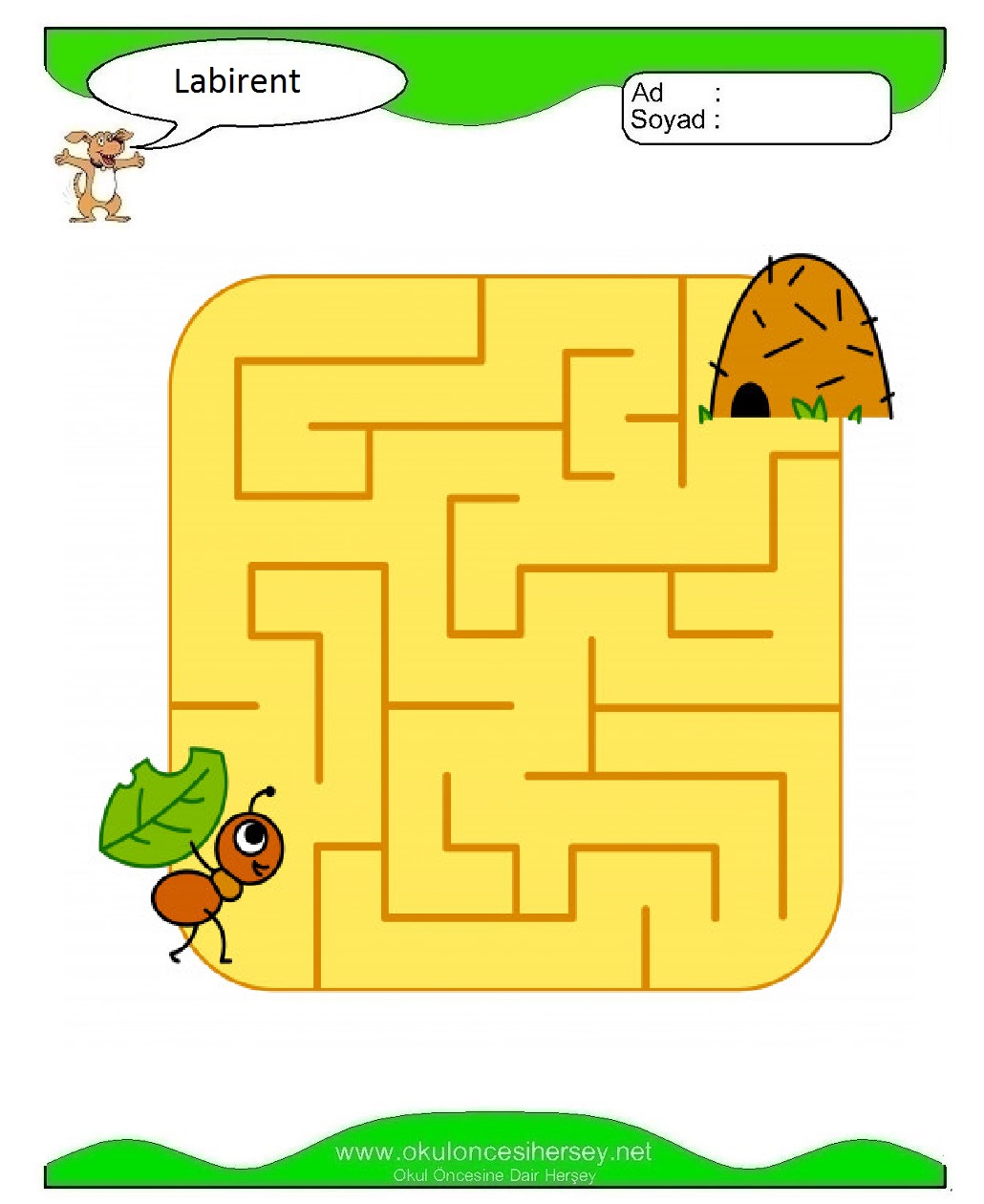 Labirent Bulmaca