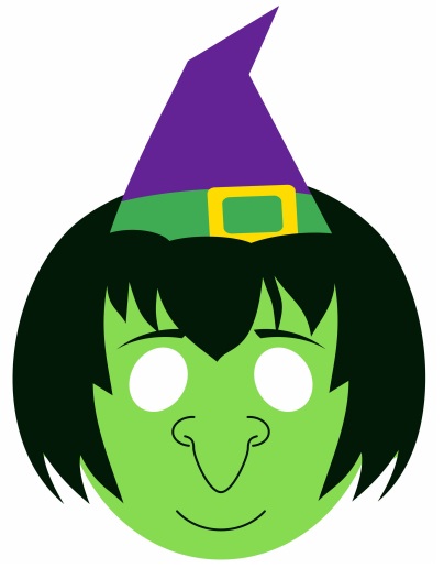 Çocuklar İçin  Cadı Hazır Maske Şablonları 