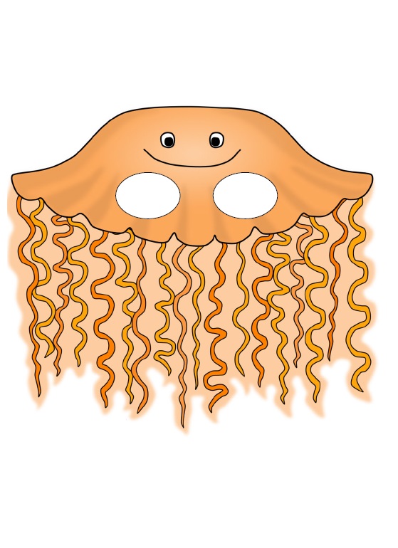 Çocuklar İçin  Deniz Canlıları Hazır Maske Şablonları 