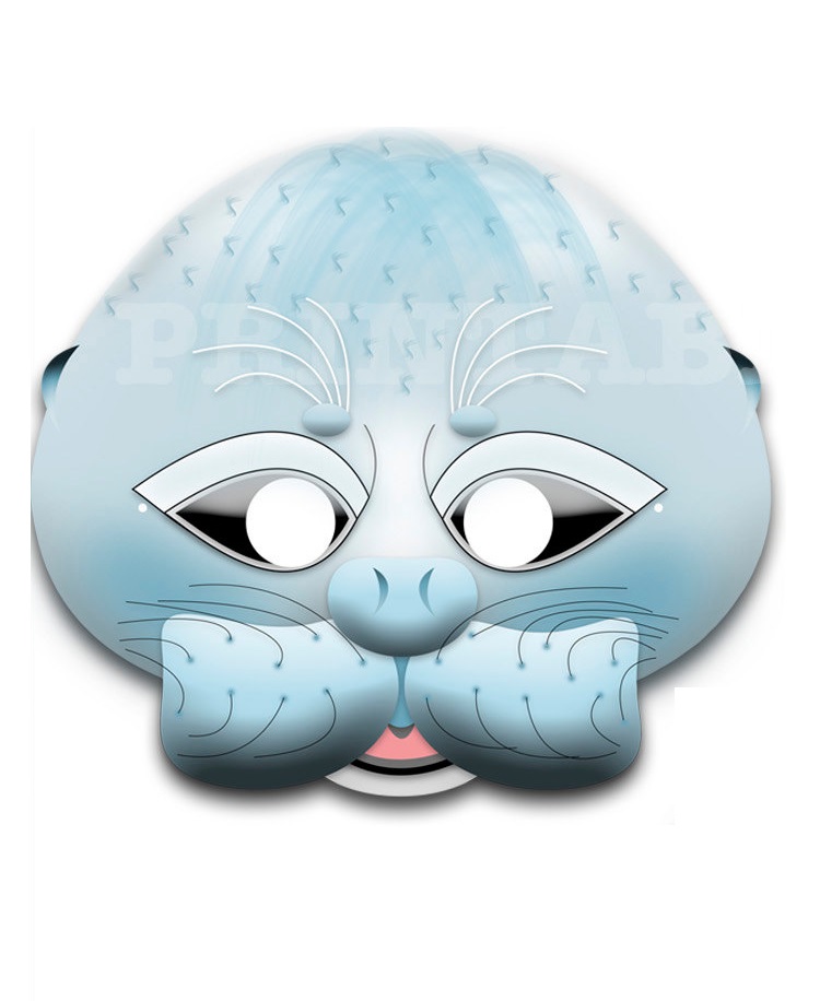 Çocuklar İçin  Deniz Canlıları Hazır Maske Şablonları 