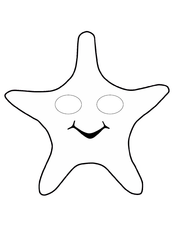 Çocuklar İçin  Deniz Canlıları Hazır Maske Şablonları 