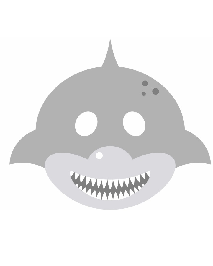 Çocuklar İçin  Deniz Canlıları Hazır Maske Şablonları 