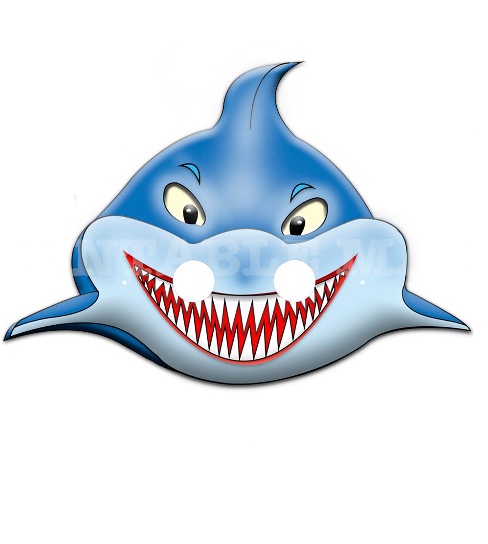 Çocuklar İçin  Deniz Canlıları Hazır Maske Şablonları 