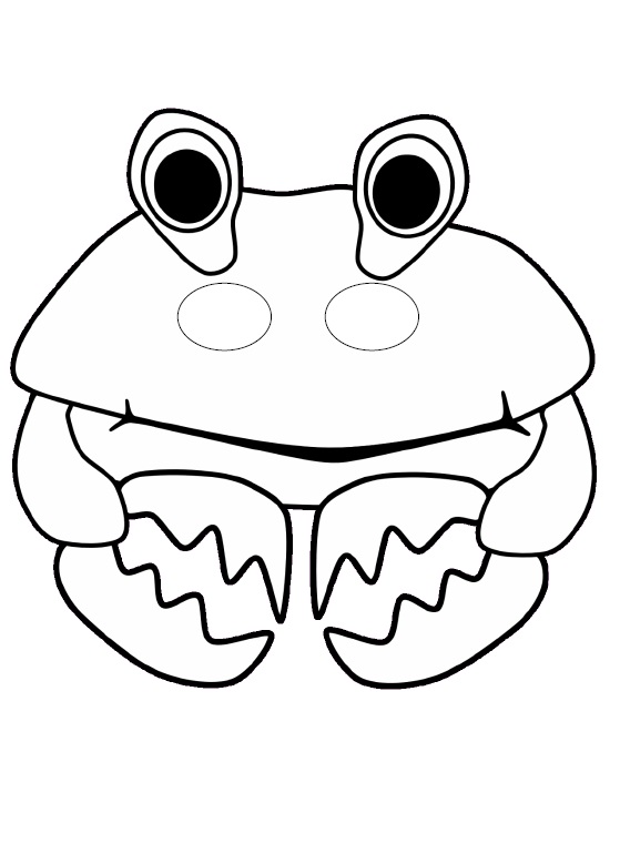 Çocuklar İçin  Deniz Canlıları Hazır Maske Şablonları 