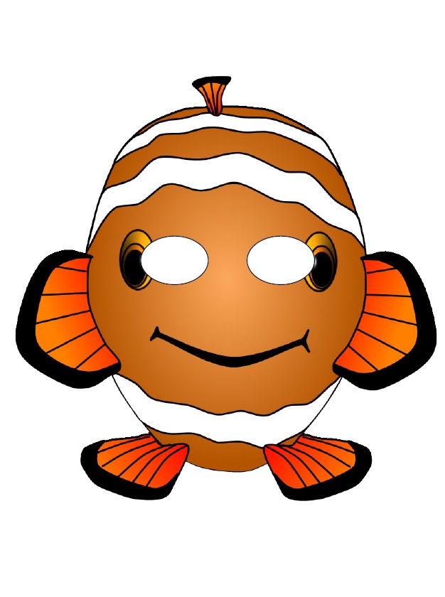 Çocuklar İçin  Deniz Canlıları Hazır Maske Şablonları 