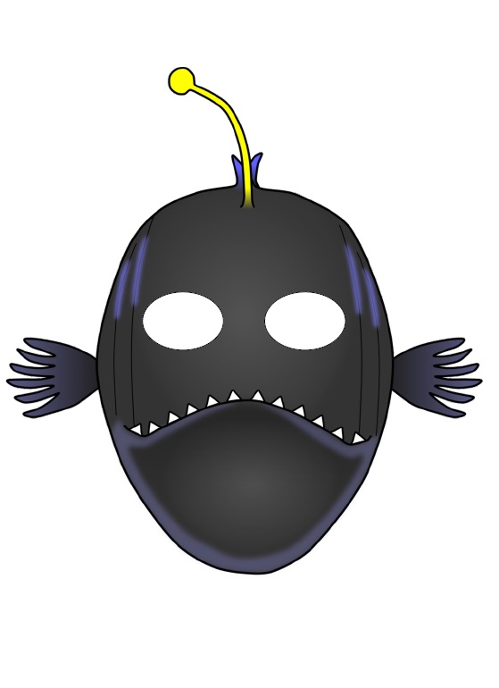 Çocuklar İçin  Deniz Canlıları Hazır Maske Şablonları 