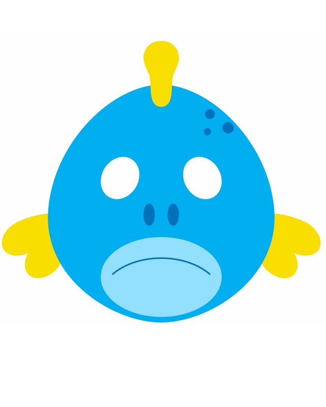 Çocuklar İçin  Deniz Canlıları Hazır Maske Şablonları 