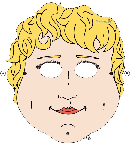 Çocuklar İçin  insan Hazır Maske Şablonları 