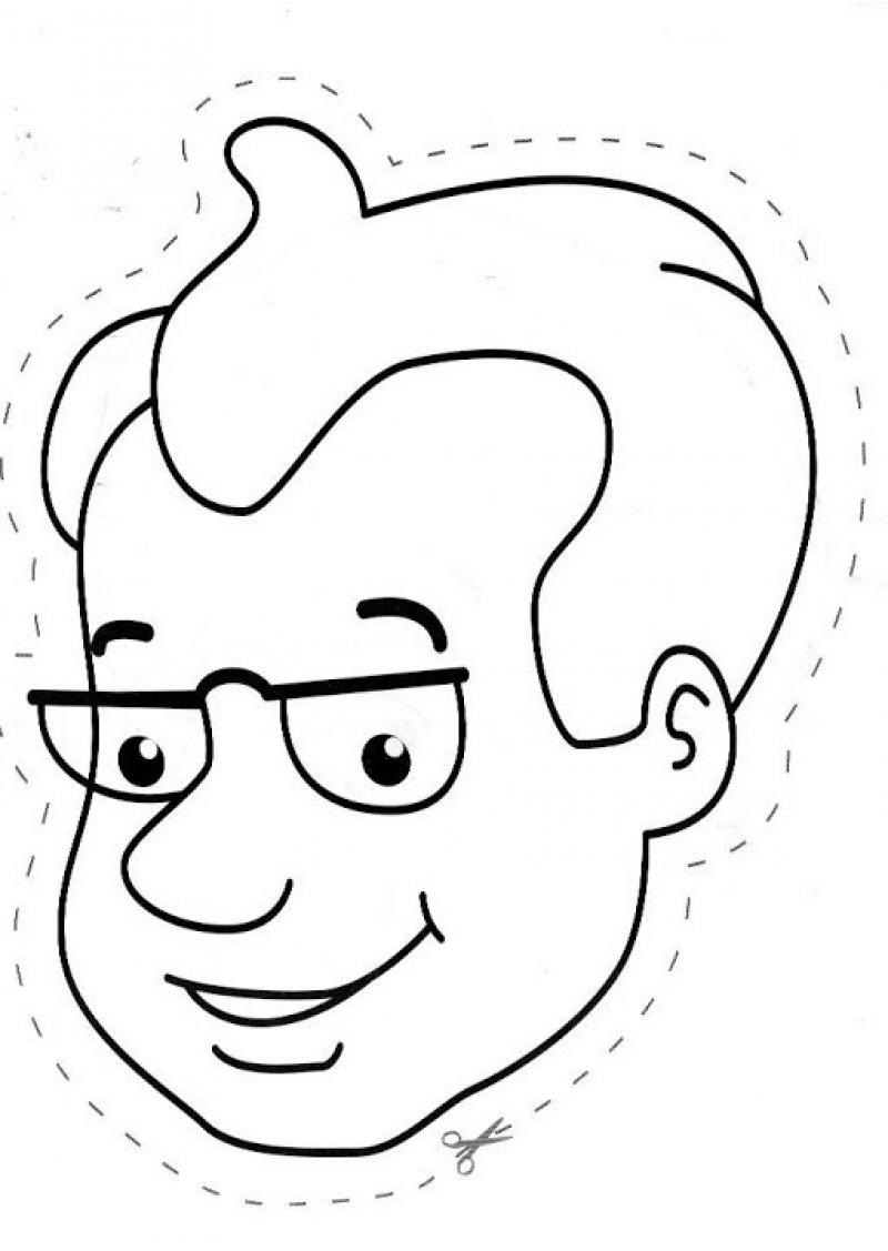 Çocuklar İçin  insan Hazır Maske Şablonları 