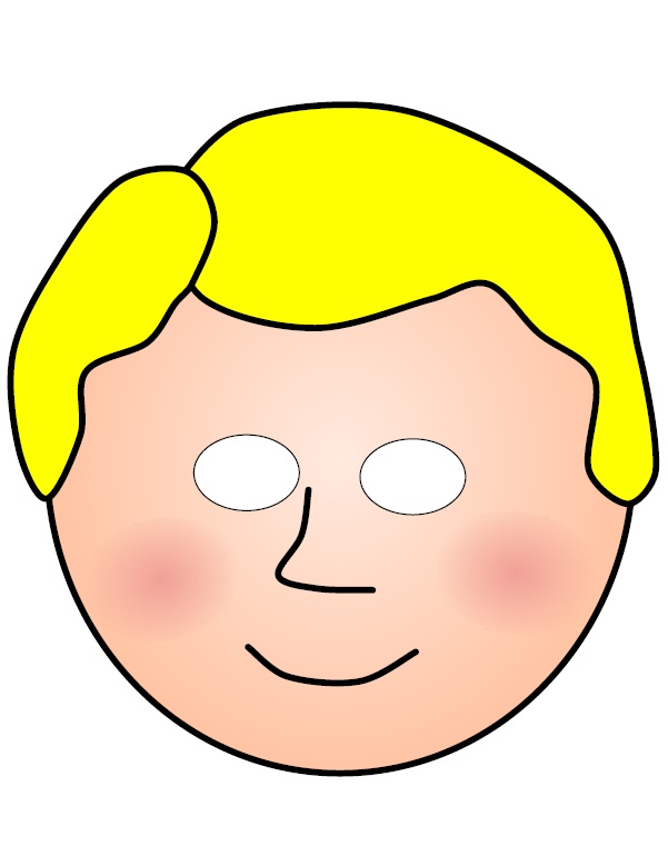 Çocuklar İçin  insan Hazır Maske Şablonları 