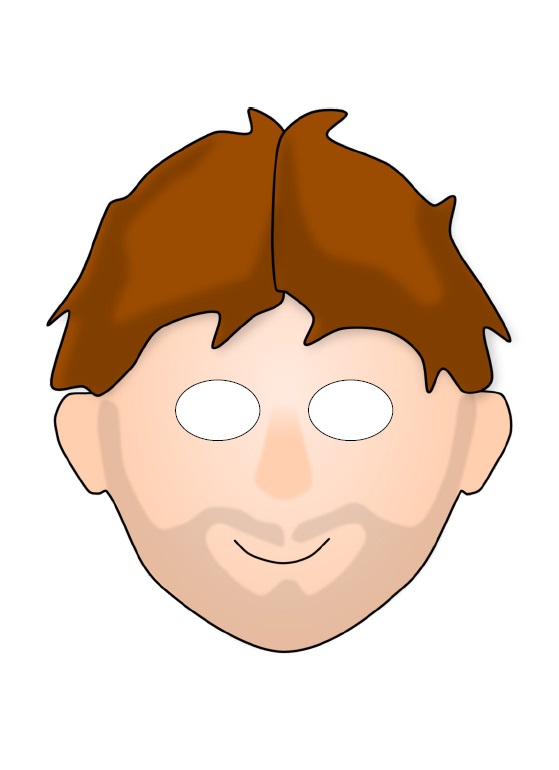 Çocuklar İçin  insan Hazır Maske Şablonları 