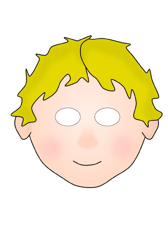 Çocuklar İçin  insan Hazır Maske Şablonları 