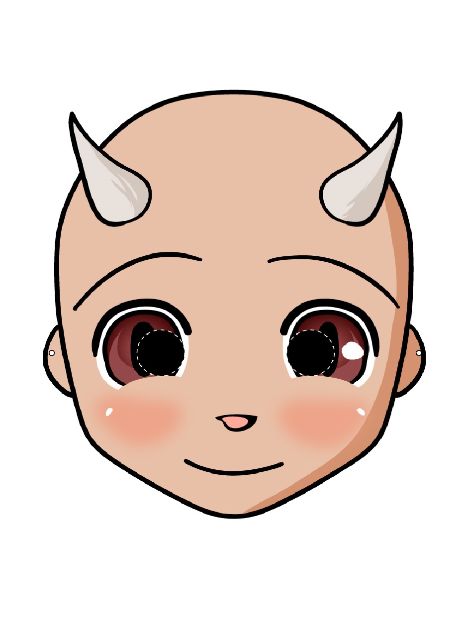 Çocuklar İçin  insan Hazır Maske Şablonları 