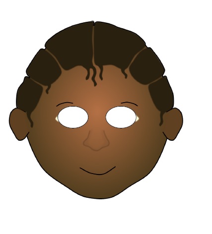 Çocuklar İçin  insan Hazır Maske Şablonları 