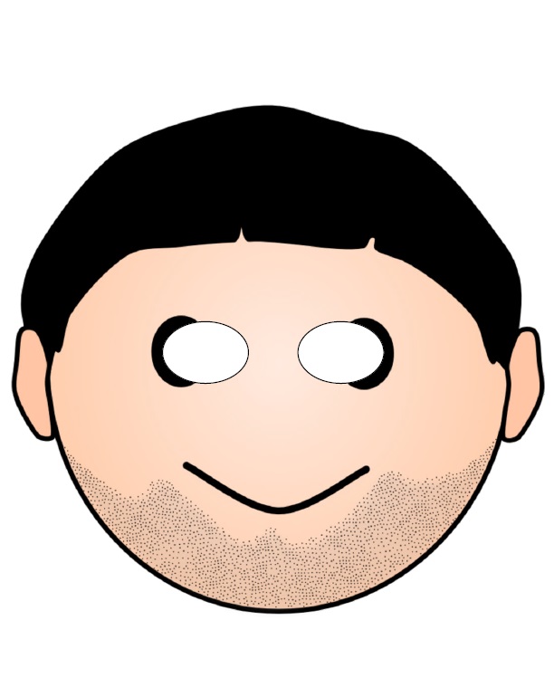 Çocuklar İçin  insan Hazır Maske Şablonları 