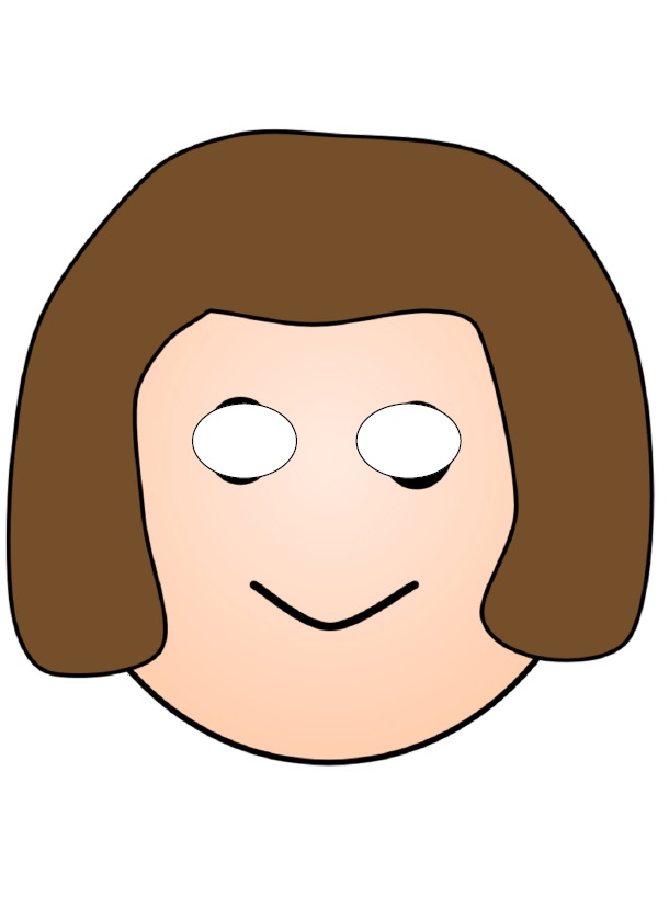 Çocuklar İçin  insan Hazır Maske Şablonları 