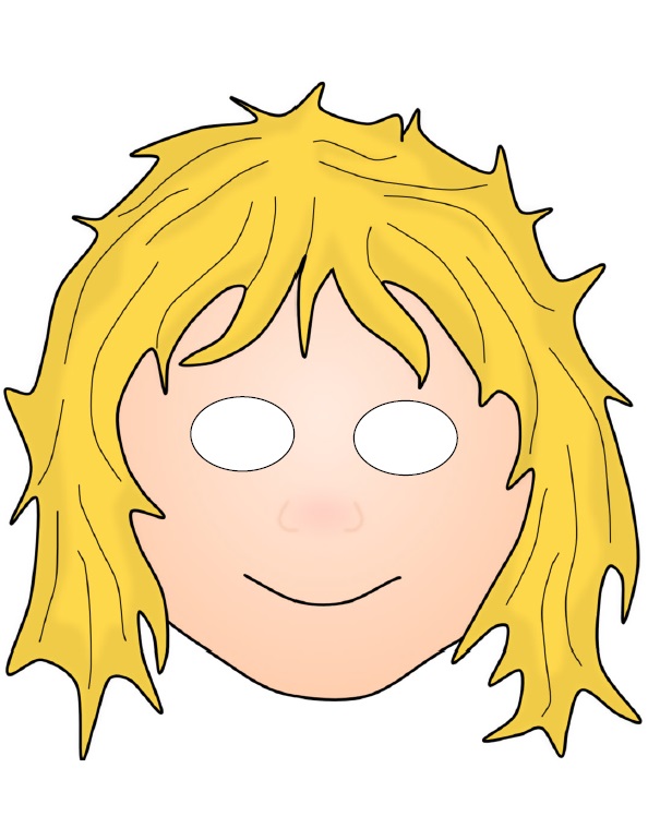 Çocuklar İçin  insan Hazır Maske Şablonları 