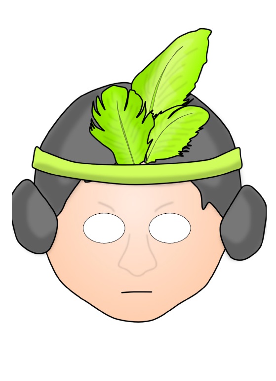 Çocuklar İçin  insan Hazır Maske Şablonları 