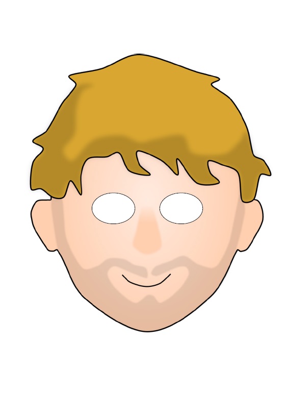 Çocuklar İçin  insan Hazır Maske Şablonları 