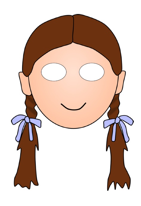 Çocuklar İçin  insan Hazır Maske Şablonları 