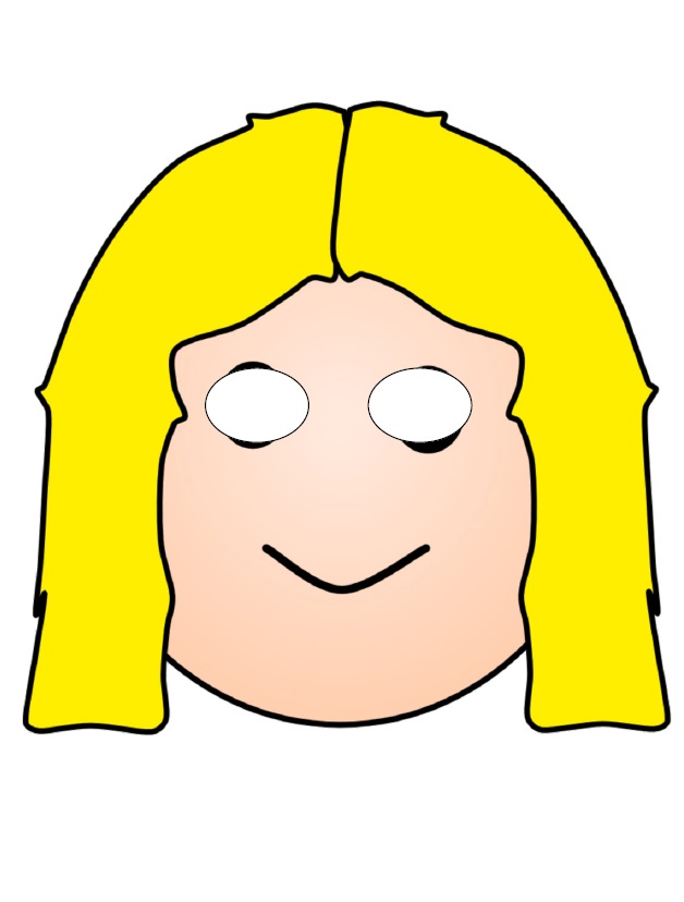 Çocuklar İçin  insan Hazır Maske Şablonları 