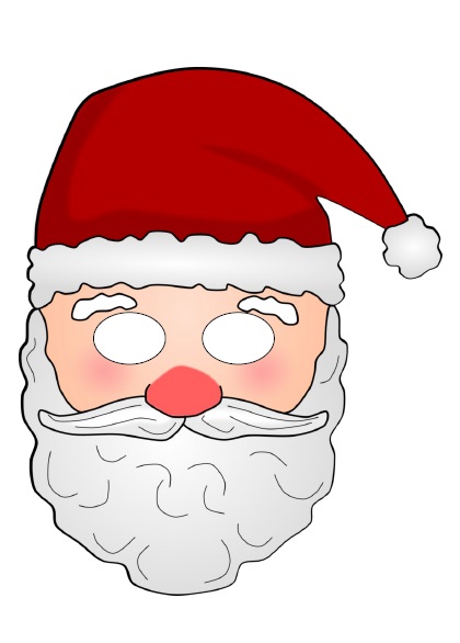  Noel Baba   maske Şablonları