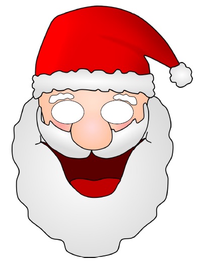 Çocuklar İçin  Noel Baba Hazır Maske Şablonları 
