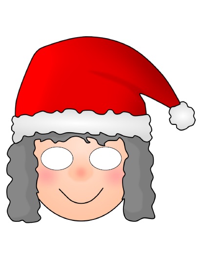Çocuklar İçin  Noel Baba Hazır Maske Şablonları 