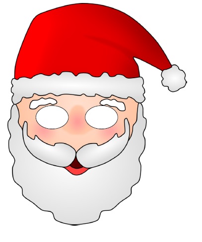 Çocuklar İçin  Noel Baba Hazır Maske Şablonları 